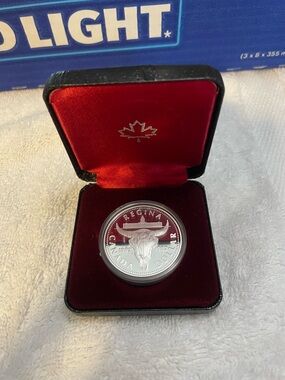 1983 Canadian Silver Dollar Commemorative in Velvet Case - Regina Commerative